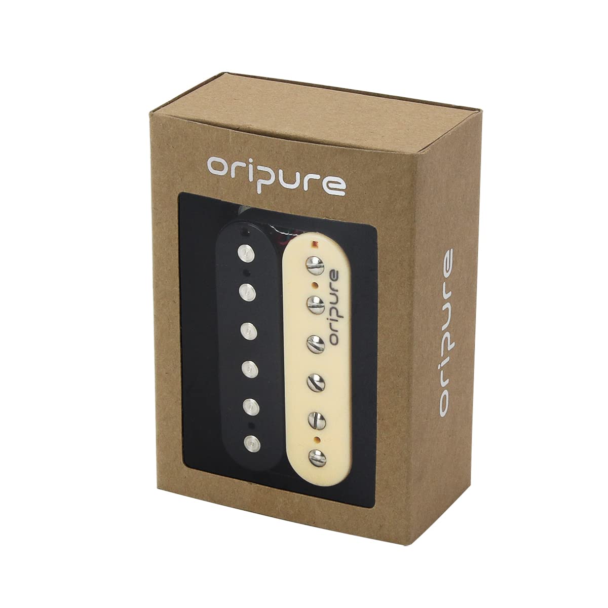 OriPure Vintage Tone Alnico 2 Overwound Open Style Humbucker Pickups steg Tonabnehmer für E-Gitarre, Zebra