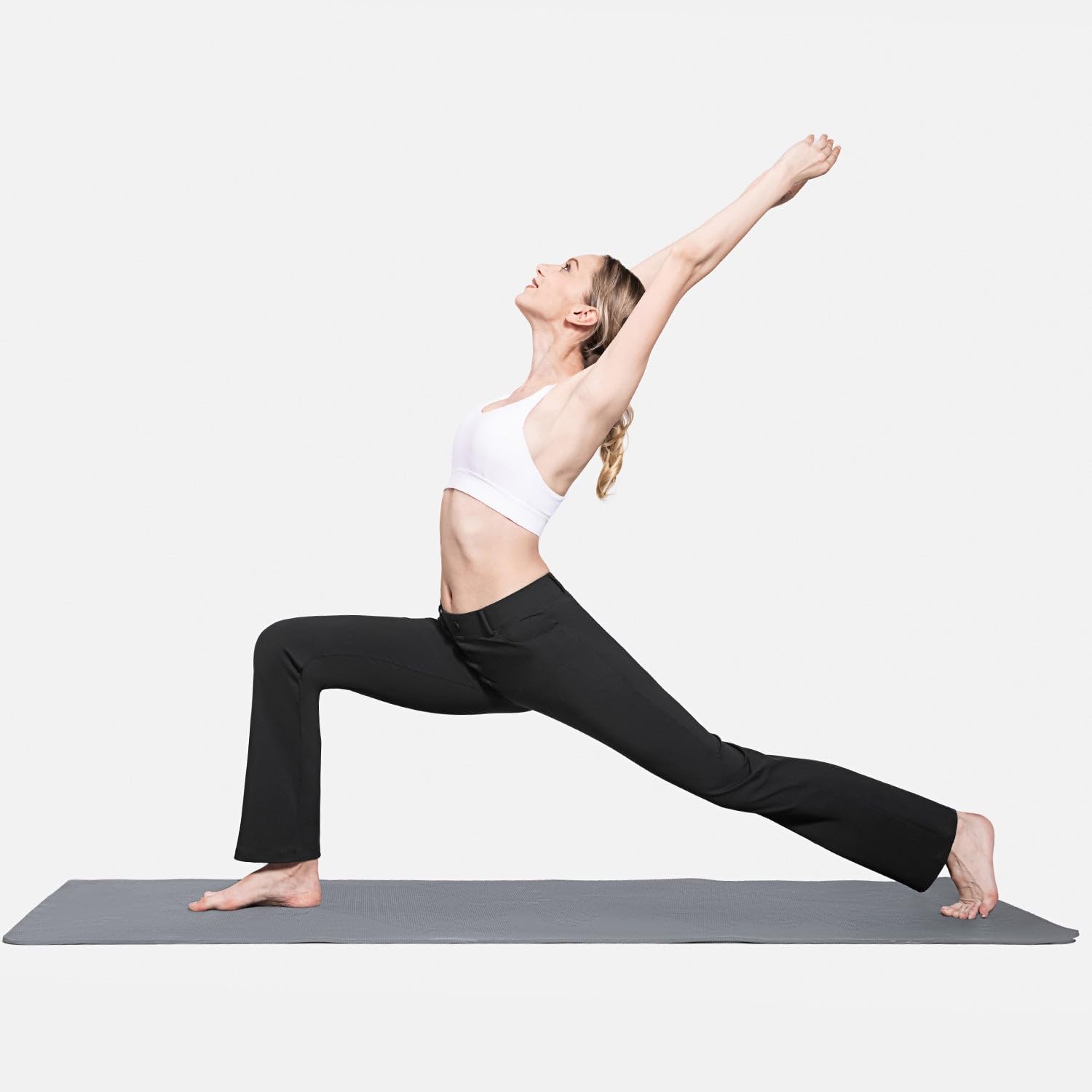 baleaf Women's Yoga Dress Pants Stretchy Work Slacks Business Casual Straight Leg/Bootcut Pull on Trousers w 4 Pockets - Image 4