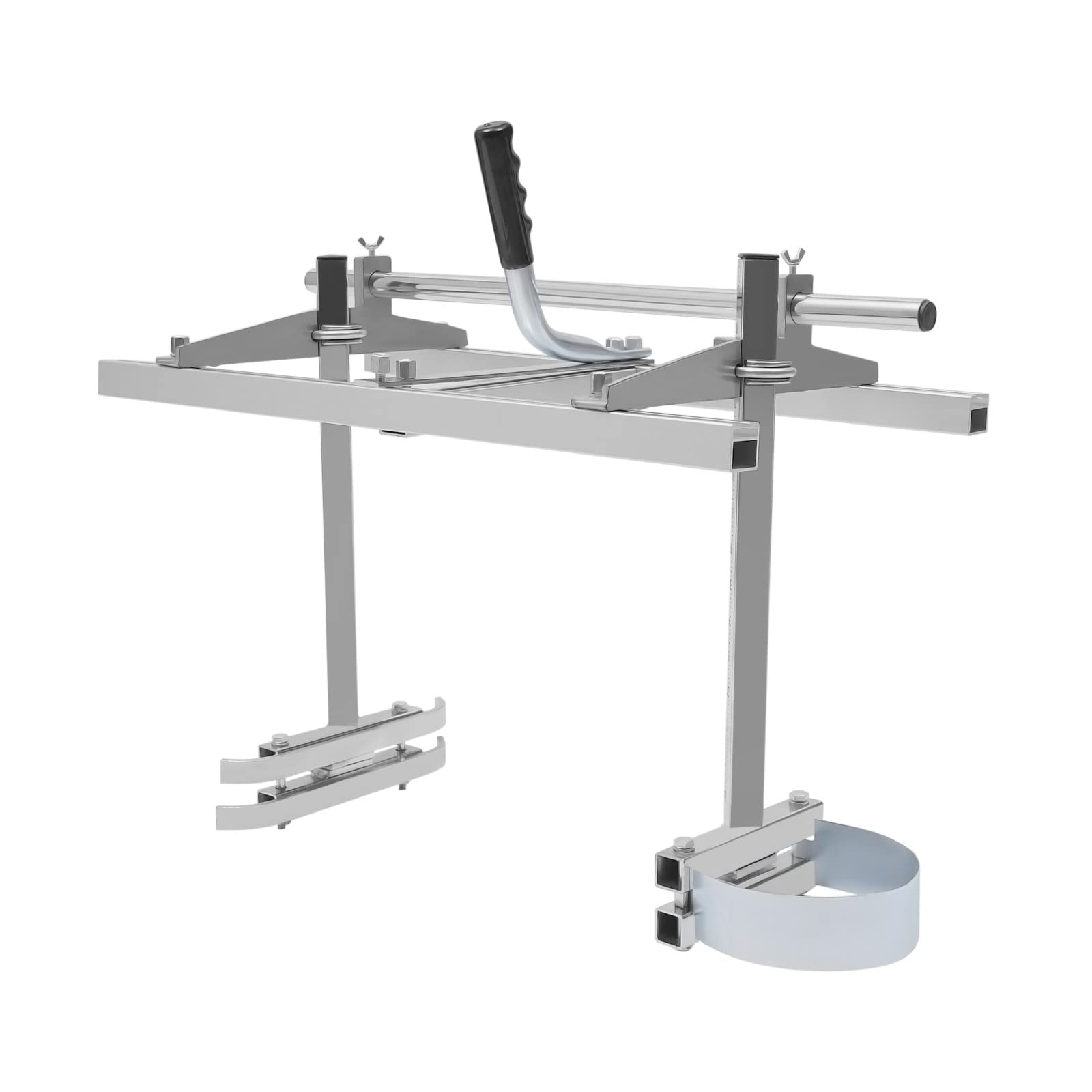 Grúminette para motosierra, molinillo de motosierra portátil, barra de sierra de cadena ajustable en altura con escalera y asas, adecuado para trabajar la madera, corte de madera