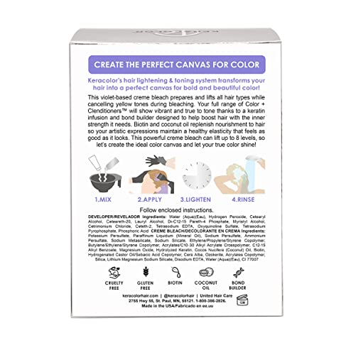 Keracolor Keracanvas Hair Bleach Kit, Complete Hair Lightening & Toning System, Lifts Up to 8 Levels, Neutralizes Brassiness - Image 3