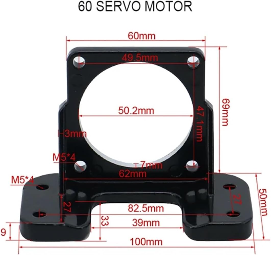 42/57/60/80/86/90/110/130 Motor Bracket/Horizontal Mounting Motor Base for NEMA 17/23/24/32//34/36/42/52 Motor(for NEMA24 Servo)