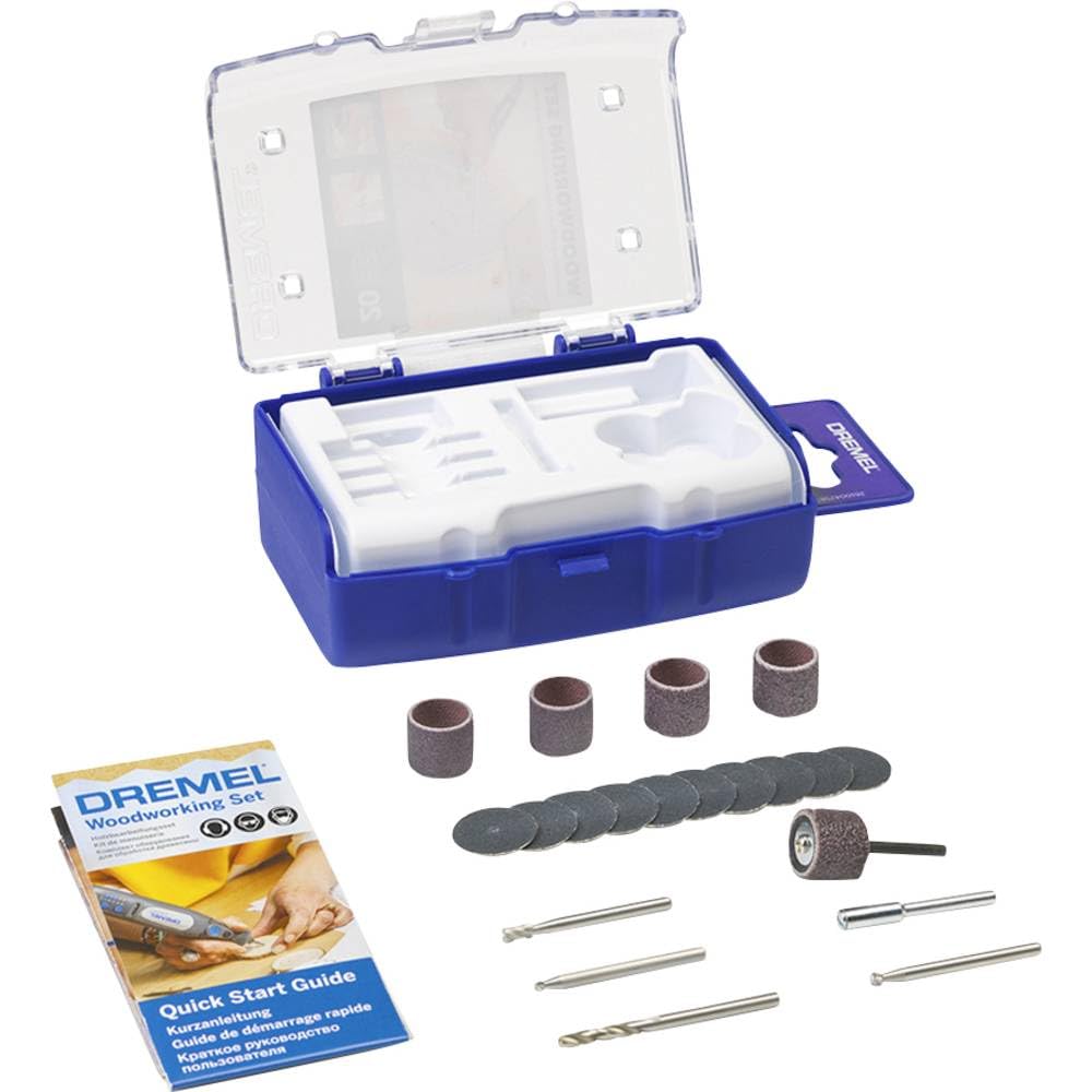 Genuine Dremel 681 - 20 Piece Woodworking Accessory Set In Storage Box NEW