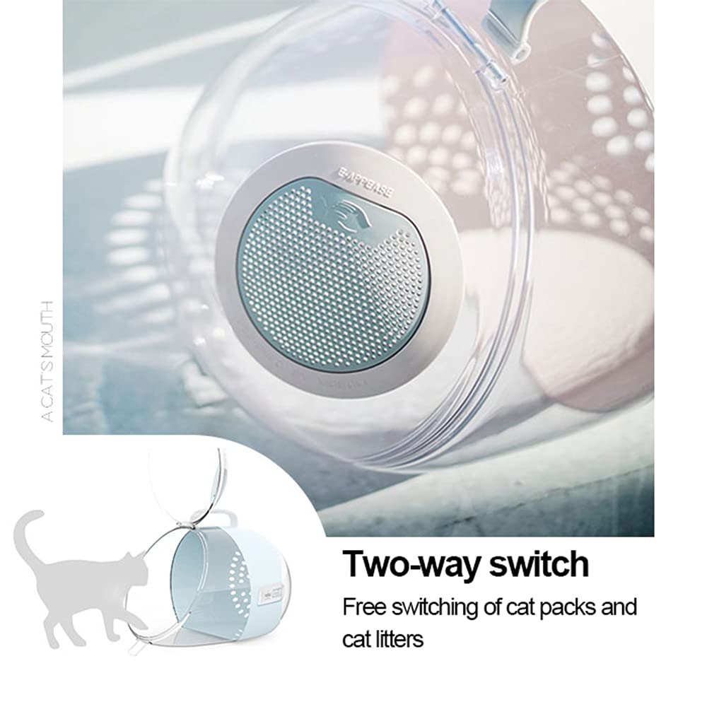 Meng Mochila Portadora De Mascotas para Perros Y Gatos, Transparente Cápsula Espacial, Transpirable Ventilado Bolsa De Transporte con Burbujas, para Uso Al Aire Libre Interior