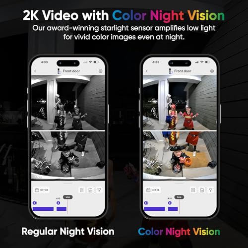Image of WYZE Wireless Duo Cam Video Doorbell (Chime Included), Battery Powered, 2K Full HD Video, 2 Cameras (People and Package), 2-Way Audio, Color Night Vision