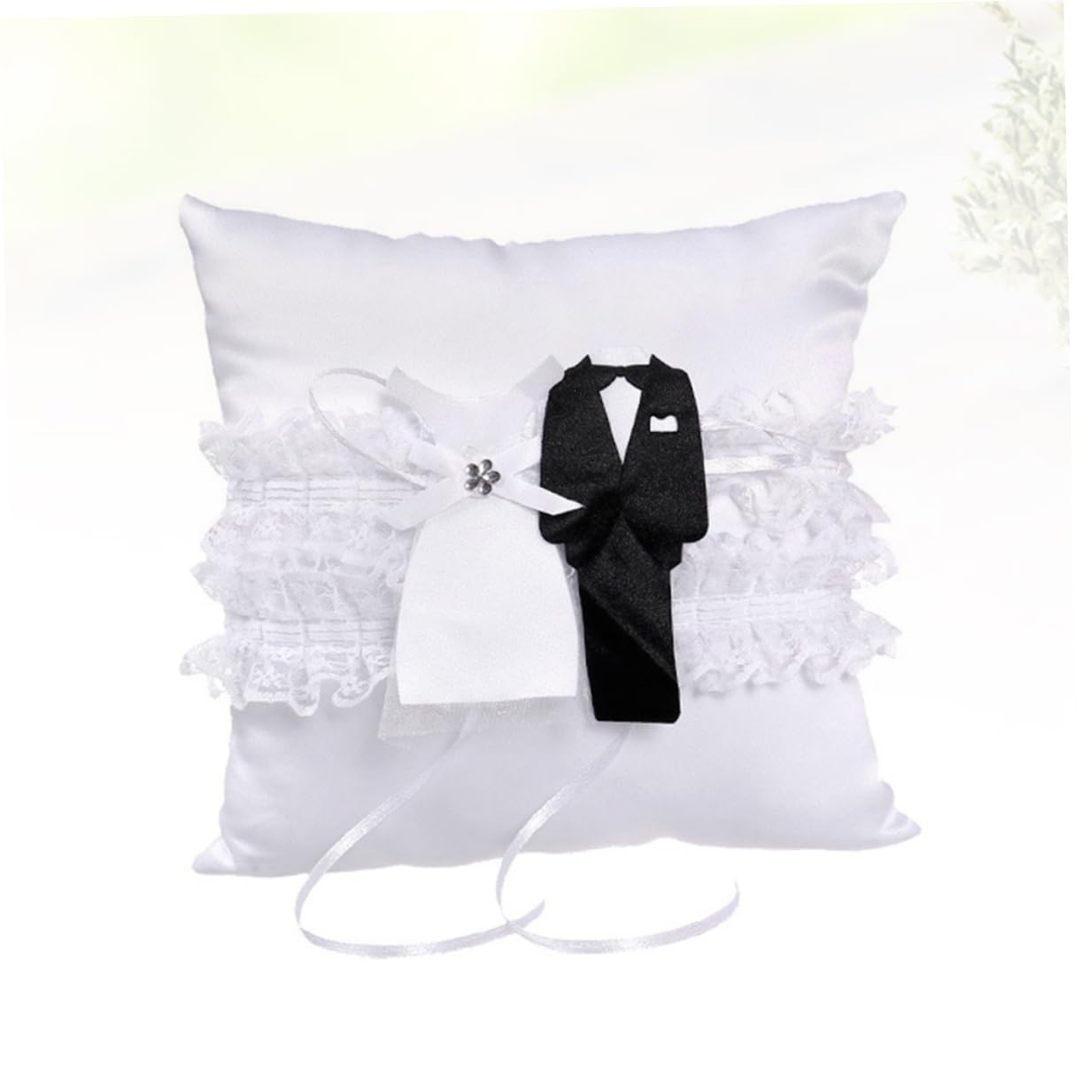 MAGICLULU 2 Cuscini Per Matrimonio in Pizzo Per Cerimonia Per Matrimonio E Fidanzamento Design Elegante