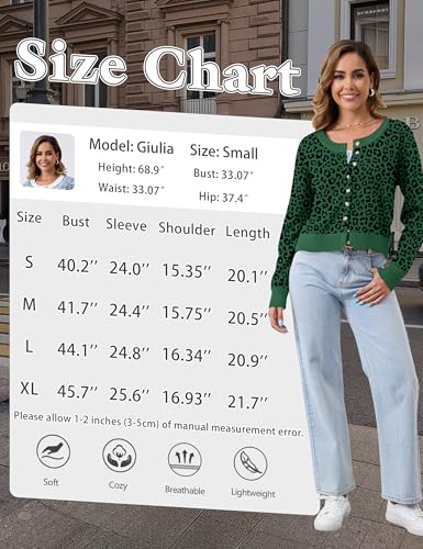 Image of Ziesexy 2026 Leopard Cardigan Womens Button Up Sweaters Long Sleeve Cheetah Print Cropped Cardigan Jackets