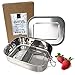 WildFoodLab 100% LEAKPROOF Stainless Steel BENTO LUNCH BOX | Metal Lunch Container, Quality Buckle & Silicone Seal | ECO-friendly, Plastic-Free | for Kids or Adults | 6 CUP/1400 ML Capacity