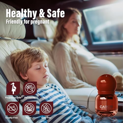 Image of Carori Cute Car Air Freshener 2 Pack, Lightbulb-Shaped Car Fresheners, Automotive Vent Clip, Long Lasting Scent, Essential Oils, Cute Car Accessories for Women (Apple Cinnamon)