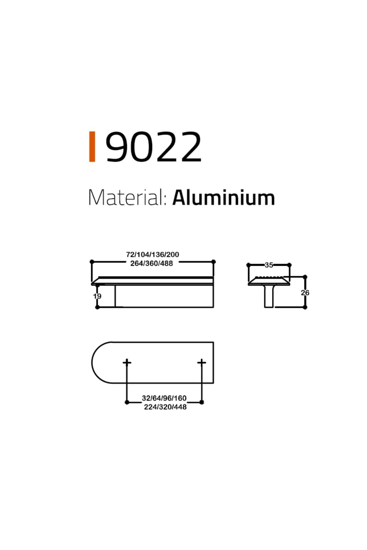 System 9022 Line-Çizgili Kulp Antik Renk Tek Adet 224 Mm Antik Tek Ebat Ssy9022 0224 Abm