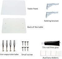 Vista 7 de Mesa de pared multifunción escritorio de estudio de escritura, mesa de comedor plegable de cocina, mesas de barra flotante, escritorio