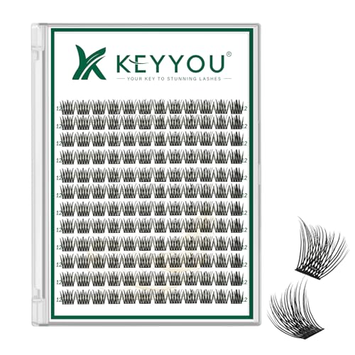 Image of KEYYOU Lash Clusters Air Touch D Curl Natural Individual Lashes 12mm