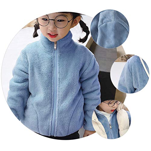 KESYOO Casaco de Lã para Meninas Fuzzy Casaco Infantil Sherpa Casaco Quente de Inverno para Crianças