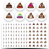 Joyful Artistry Poop Stickers - 420 Cute Stickers for Poop Party Decorations, Potty Traininga and Poop Party Supplies (420)