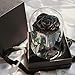 Preserved Roses Black Roses in Glass Dome, Medium, Preserved Flowers for Women