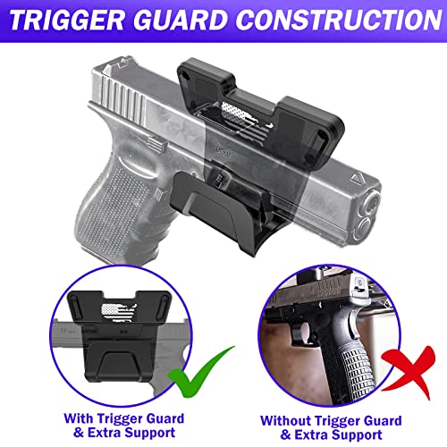 Cosmoing Upgrade Gun Magnet Mount With Safety Trigger Guard Protection For Most Guns, Magnetic Gun Holder Easy Conceal For Car, Safe, Vehicle, Desks, Walls, Handgun Rifle Shotgun, Revolver - 1 Pack #TOP3