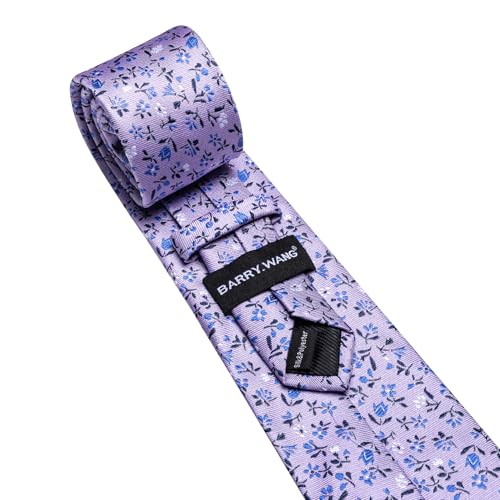 Image of Barry.Wang Ties for Men Silk Tie Sets Polka Dot Woven Necktie Pocket Square Cufflinks Business Wedding
