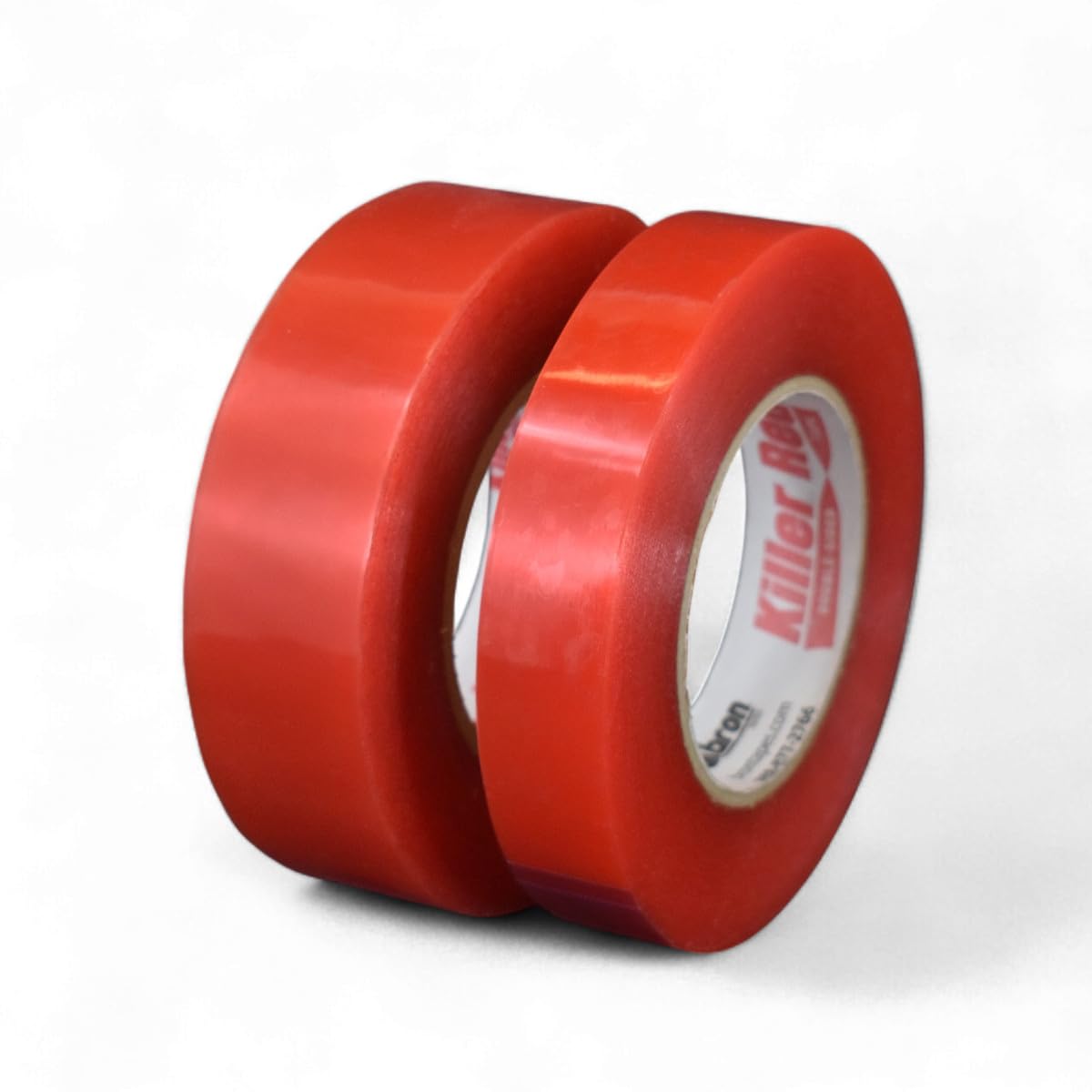 Killer Red Double-Sided Tape, Clear with Red Liner, 8.1 mil Thickness, 36 Yard Length, UV, Water and Weather Resistant, for Decorative Mounting and Electronic Assembly (0.5 in Wide)