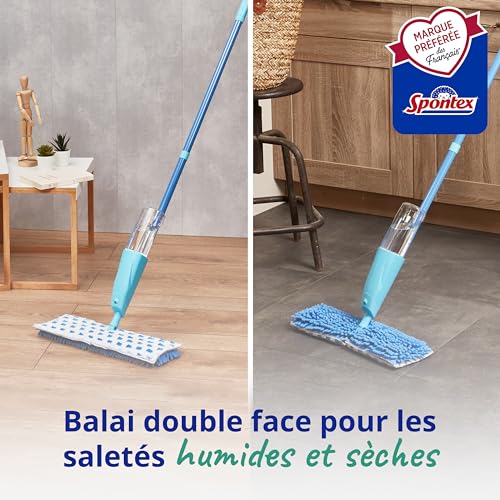 Balai serpillère vaporisateur à tête réversible Spontex pour nettoyer sans mains - 3