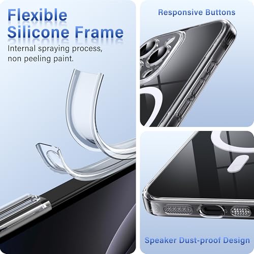Coque MagSafe iPhone 16 Pro Max transparente antichoc étui rigide 6.9 pouces clair