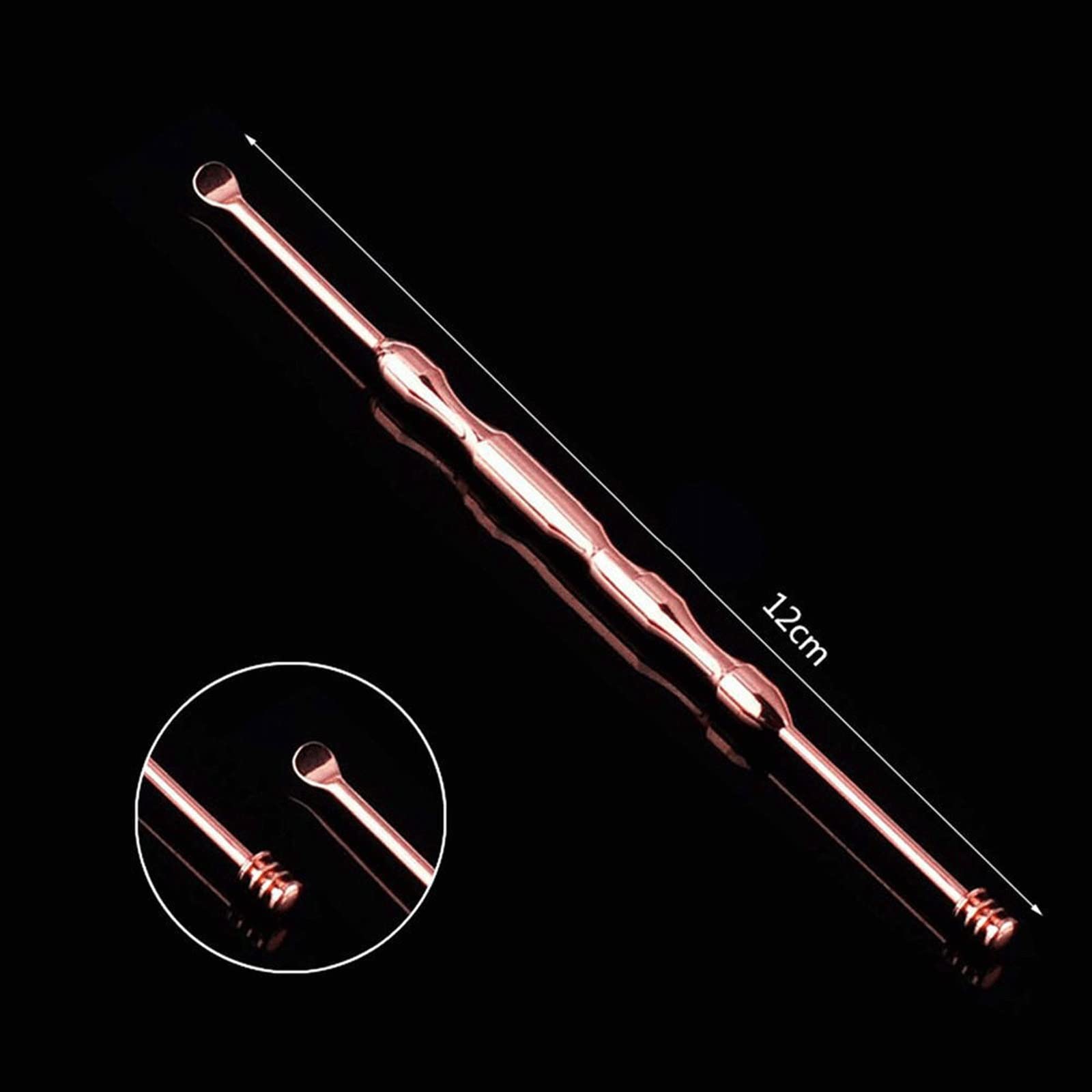 Produits d'élimination du cérumen Cure-Oreille en Acier Inoxydable Cure-Oreille à Double extrémité Dissolvant de Curette de Cire d'oreille