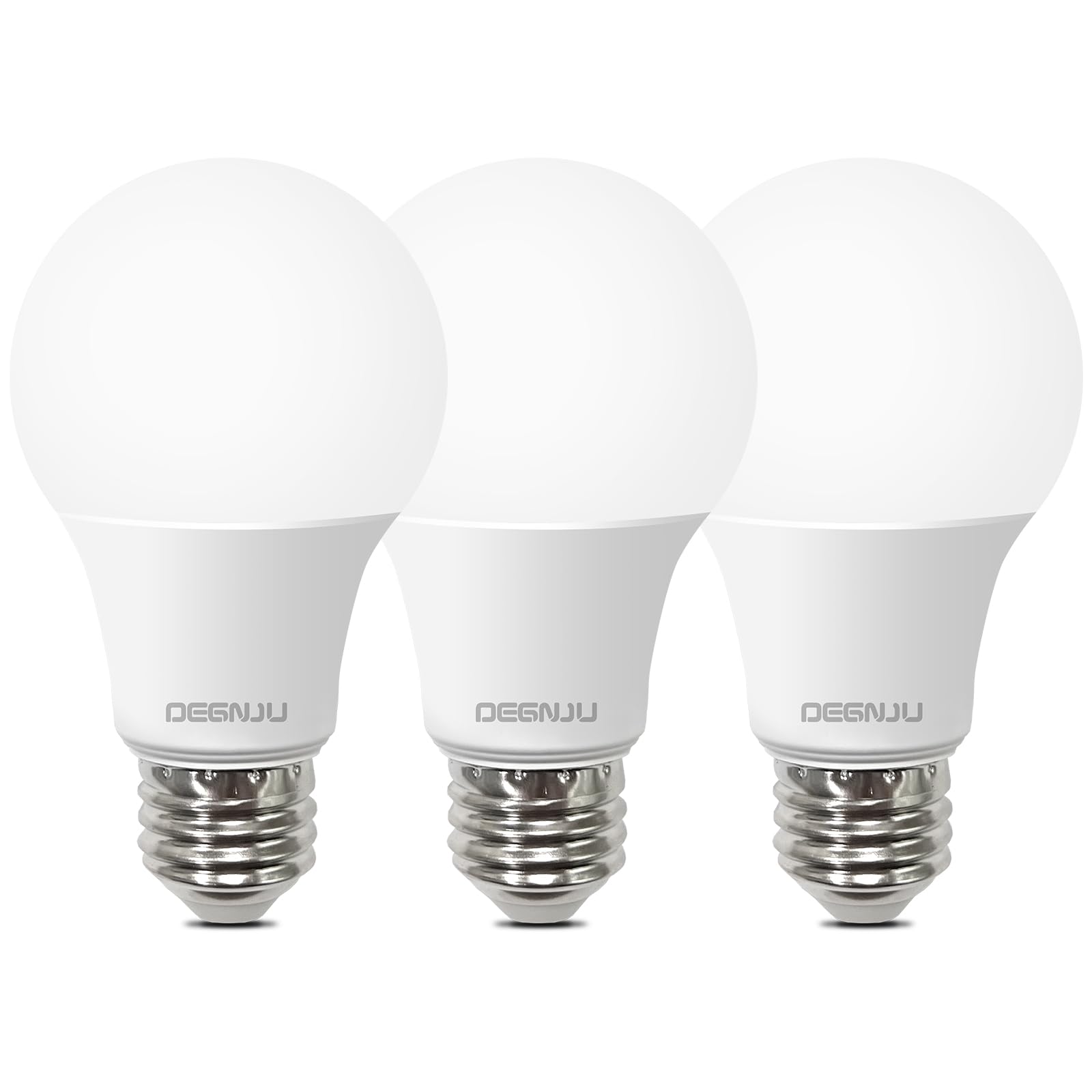 DEGNJU LED Light Bulbs, A19 60W Equivalent, 2700K Warm White, 800