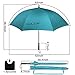 G4Free 62 Inch Windproof UV Protection Golf Umbrella Extra Large Silver Coated Automatic Open Silver Coated Stick Umbrellas (Sky blue)