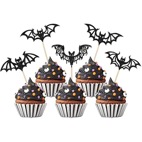 Xsstarmi Halloween Bat Cupcake Toppers Pack Cover
