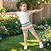 Sletend Rainbow Star Girls’ Comfy Lined Shorts Lightweight & Skin-Friendly Cotton for All-Day Comfort Ideal for Travel Beach or Home Lounging Toddler Sizes