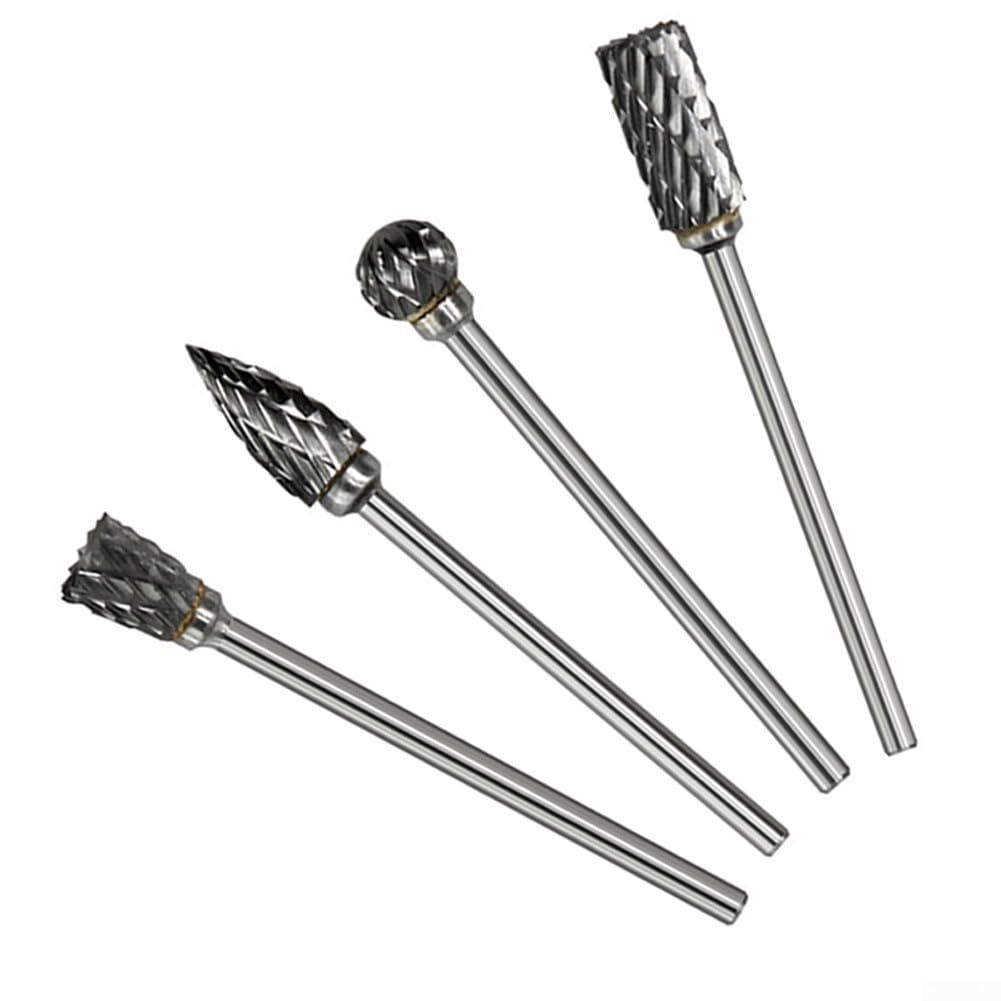Punta per trapano rotante con gambo da 2,35 mm per rettifica e fresatura di metalli, compatibile con utensili rotanti, pezzo unico per intaglio di precisione su metallo, plastica, pietra, legno (B)