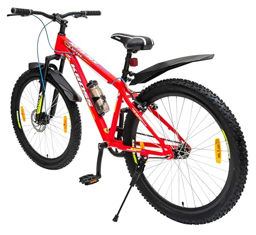 Image of KROSS N-Spire Unisex Mountain Bike Orange, Single Speed, 24T, Steel Frame, Suspension Fork, Front Disc, Rear V Brakes Brakes, Quick Release Saddle