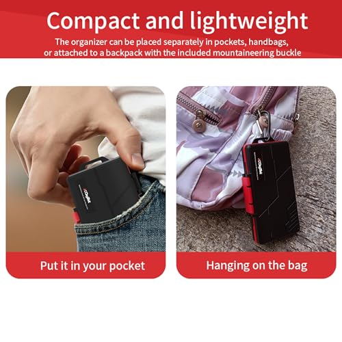 Image of Digitek DCH 025 All-in-One Memory Card Storage Case. Waterproof, Dustproof & Shockproof SD Card Holder, Holds SD, TF, CFexpress Type A, XQD /CF-B Cards, Compact Anti-Drop Hard Case