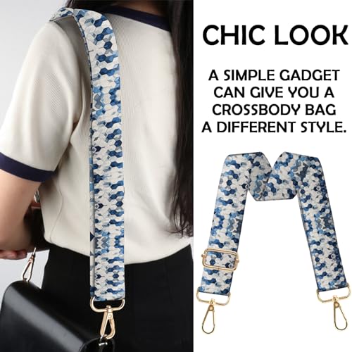 Image of Purse Strap Crossbody Shoulder Canvas Straps 1.5 inch Wide Replacement Adjustable Aesthetic Cute for Women Girls Bag