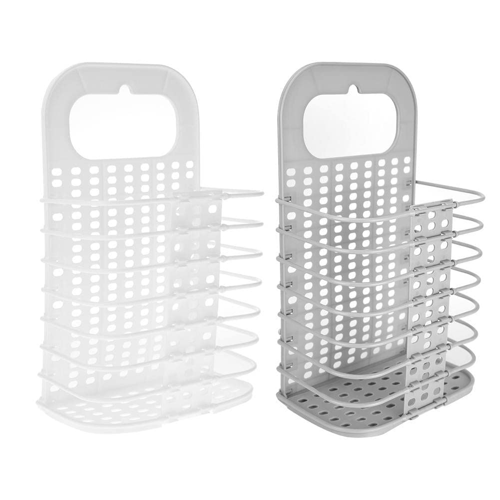 Foldable Household Wall Hanging Plastic Laundry Hamper Bin Bathroom Basket Organization Clothes Storage Bucket Toy Organizer Container Space Saving-image-33