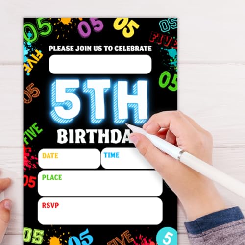 Invitation 5e anniversaire garçon : solution rapide pour écrire les invitations sans rature - 5