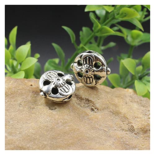 Niviora Zbss 20Pcs/Lot Antique Gold Color Craft Round Spacer Beads 11.5X6Mm Alloy Ornament Connector Charms Beads Diy Earring Jewelry Making 106 (Color : Antique Gold, Item Diameter : 16X15Mm 20Pcs) #TOP2