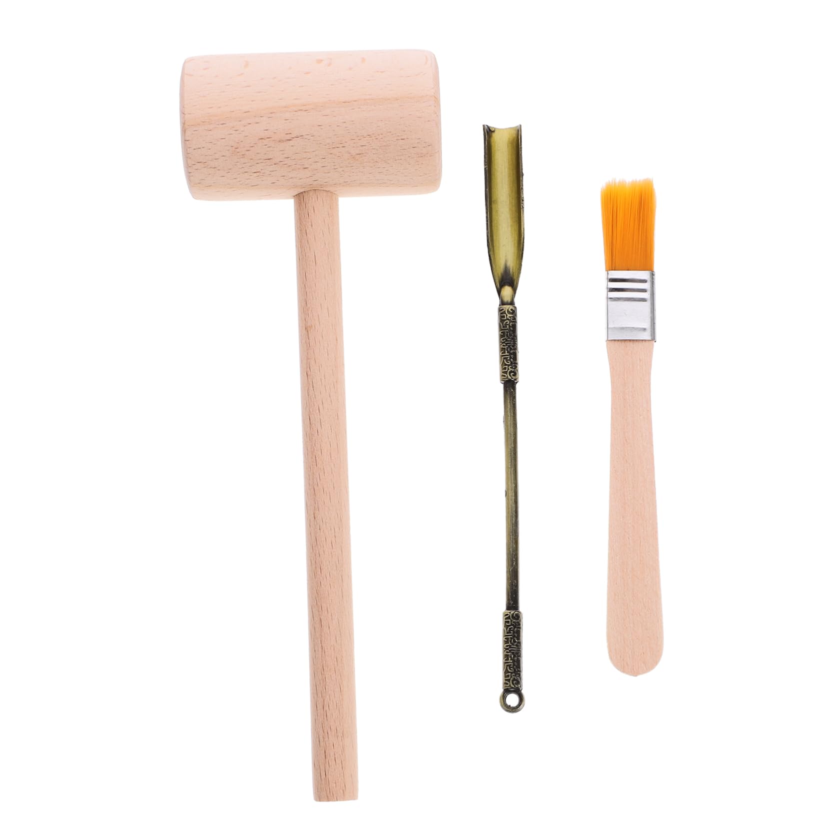 GALPADA 1 Set Dig Kit Small Excavation Tool for Archaeology Includes Wooden Hammer Shovel and Brush for Developing Hand Eye Coordination and Creativity