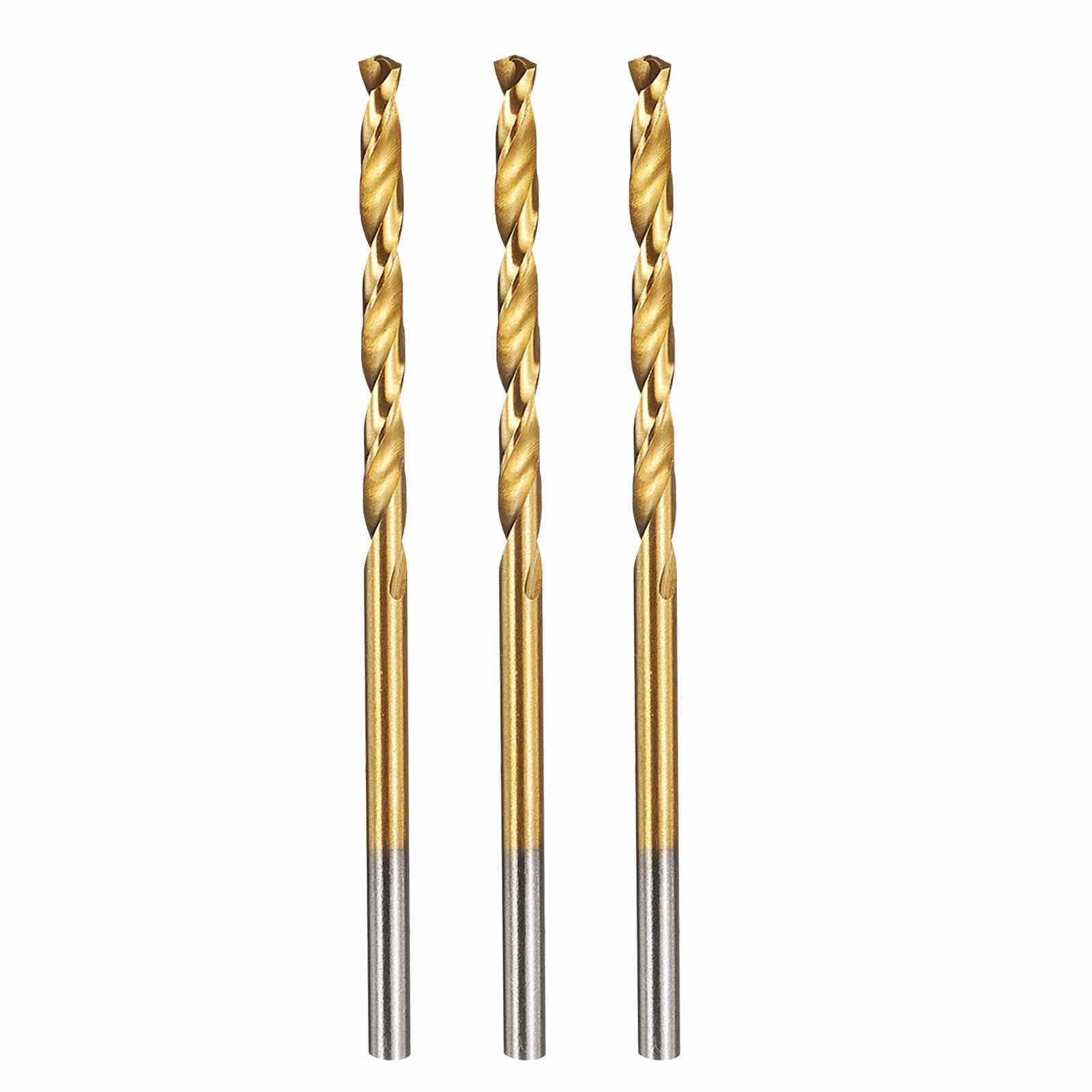 Kozelo 3pcs Drill Bit - [1.9mm Diameter] M42 8% Cobalt HSS Cutting Tool for Machining Hard Metal Stainless Steel Woodworking Handicraft Use, 135° Cutting Angle TiN