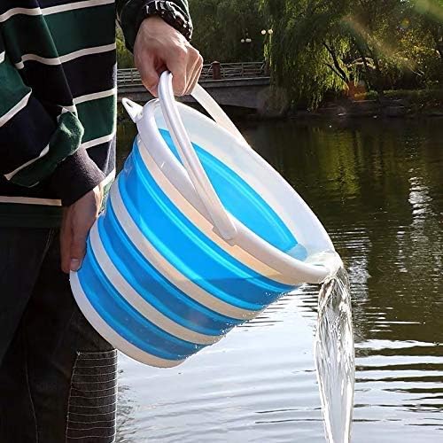 Dharmajivan Silicon Folding Bucket Collapsible Bucket, Cleaning Bucket Mop Bucket Folding Foldable Portable,Collapsible Bucket with Strong Folding Gallon Bucket Flexible (Multicolor)(5 L) (B0CW3JQWSZ) Amazon Price History, Amazon Price Tracker