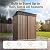 Aoxun 5x3 FT Outdoor Storage Shed with Base, Shed with Sloping Roof, Brown