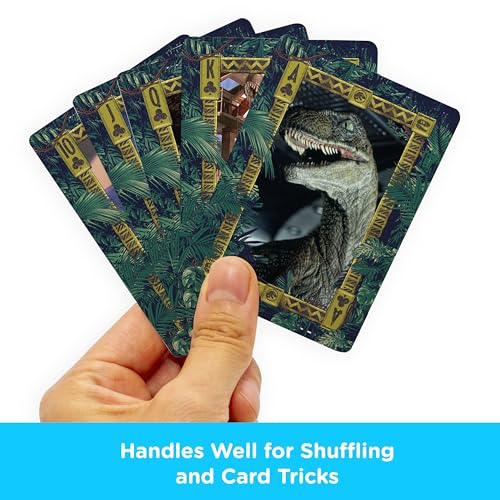 Baraja de poker Jurassic Park con 52 diseños de dinosaurios miniatura 4