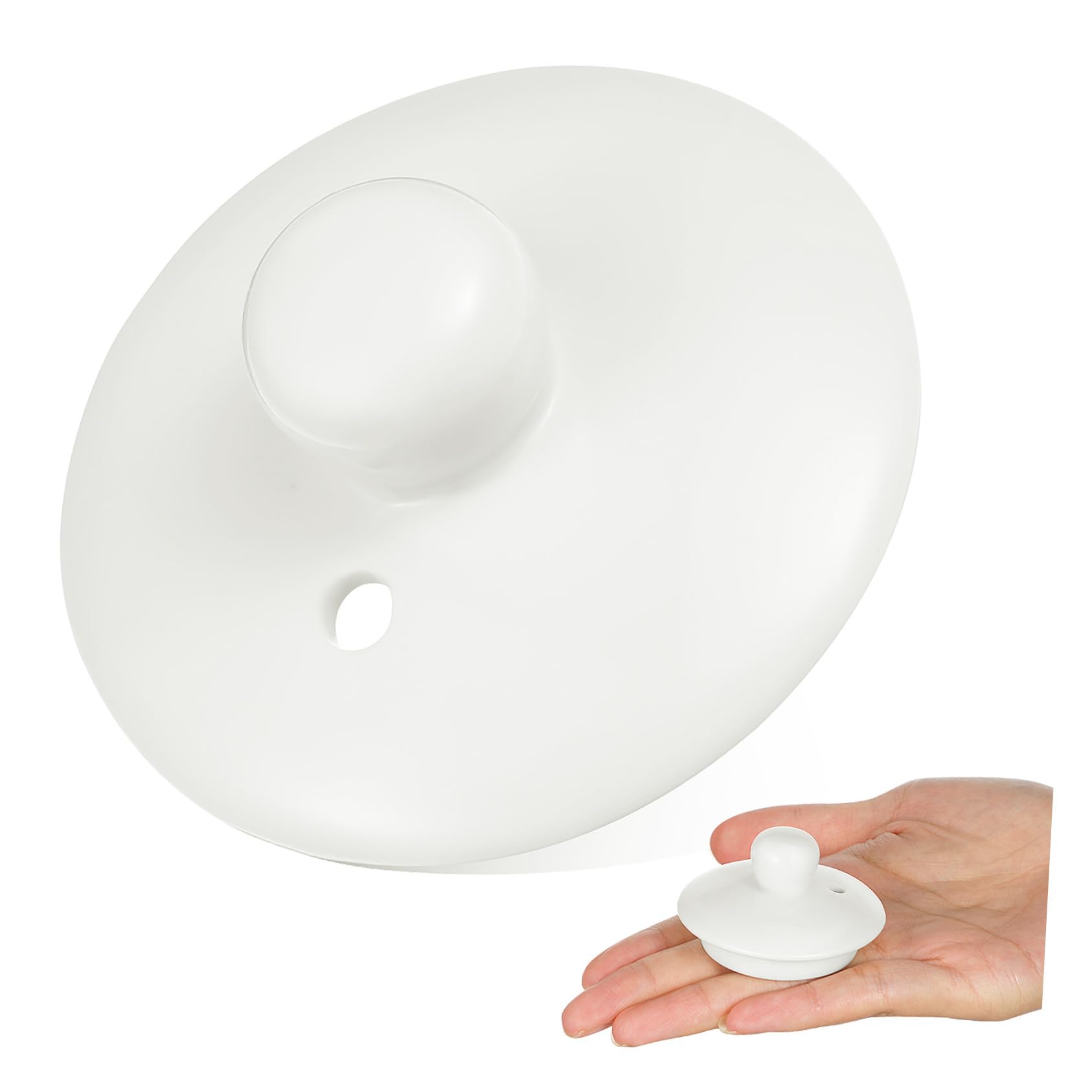 Sosoport Couvercle De Théière Céramique Blanc Résistant Chaleur Remplacement Facile Pour Théière Porcelaine Pour Infusion