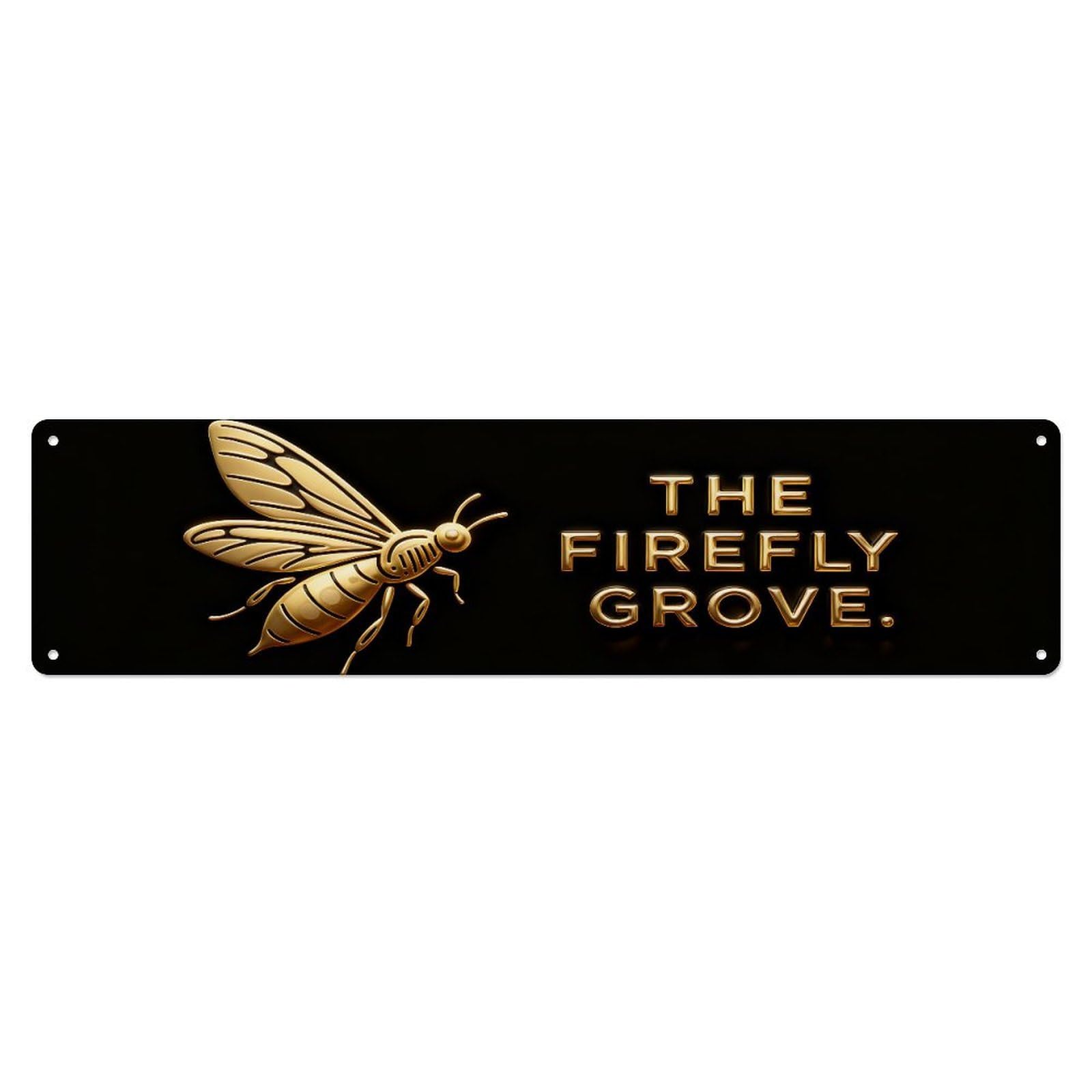 Firefly Grove Pattern Design Metal Tin Sign Plaque