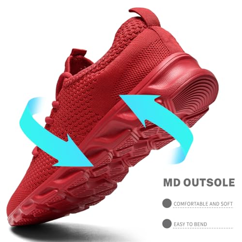 Image of Men's Running Shoes Slip On Walking Comfortable Tennis Breathable Non Slip Athletic Gym Workout Cross Training Fashion Sneakers