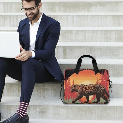 Bolso bandolera para laptop estampado Leopardo 13-16" miniatura 3