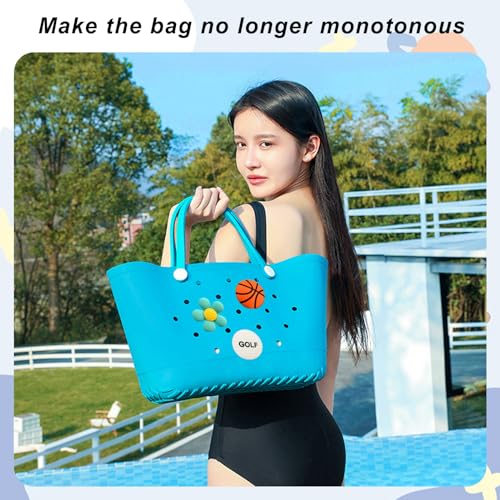 Image of Lckaey Rubber Beach Bag Accessories-PVC Rubber Totes organizer Sport Charms- for Purse Bogg Inserts