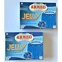 Ahmed Foods Blueberry Jelly Crystal, Instant Set Jello 70g 2 Packs - Certified Halal