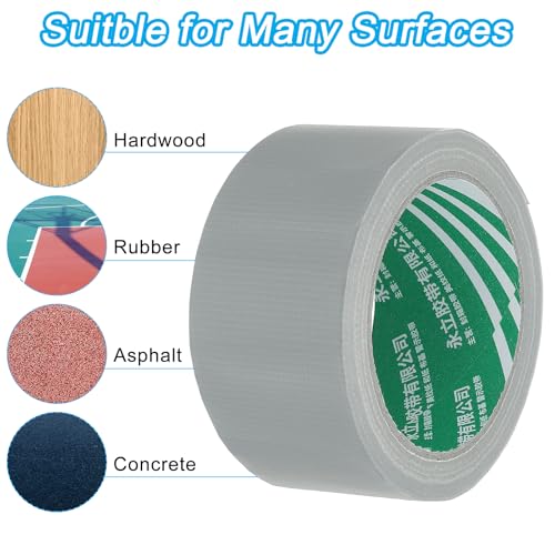 PATIKIL Pickleball Court Tape 2 in x 66ft, 2Pcs Pickleball Court Marking Kit for Indoor/Outdoor Tennis Volleyball Badminton Court, Silver Gray - Image 6