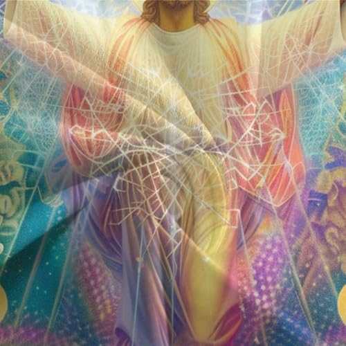 Housse de couette Jésus 3D avec fermeture éclair pour changer son lit sans effort