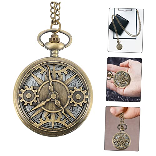 SOIMISS 3 Pecas Relógio De Bolso Masculino Relógio Pendurado Retrô Relógios Steampunk Para Homens Re