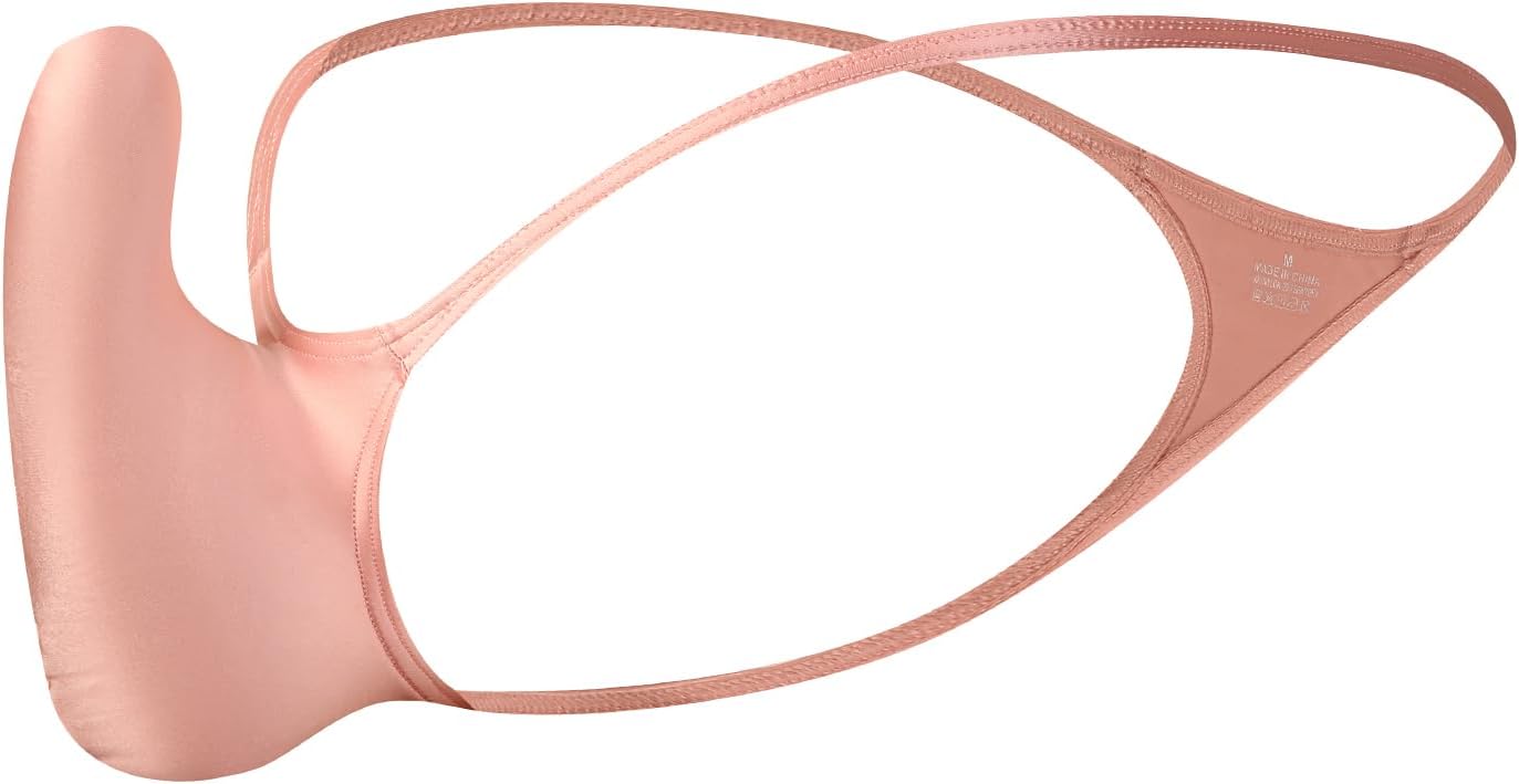 ChaoGii Sexy Mens Thong Low Rise Oil Shiny Mens G String T-Back Underwear Thongs Bulge Pouch Mens Lingerie